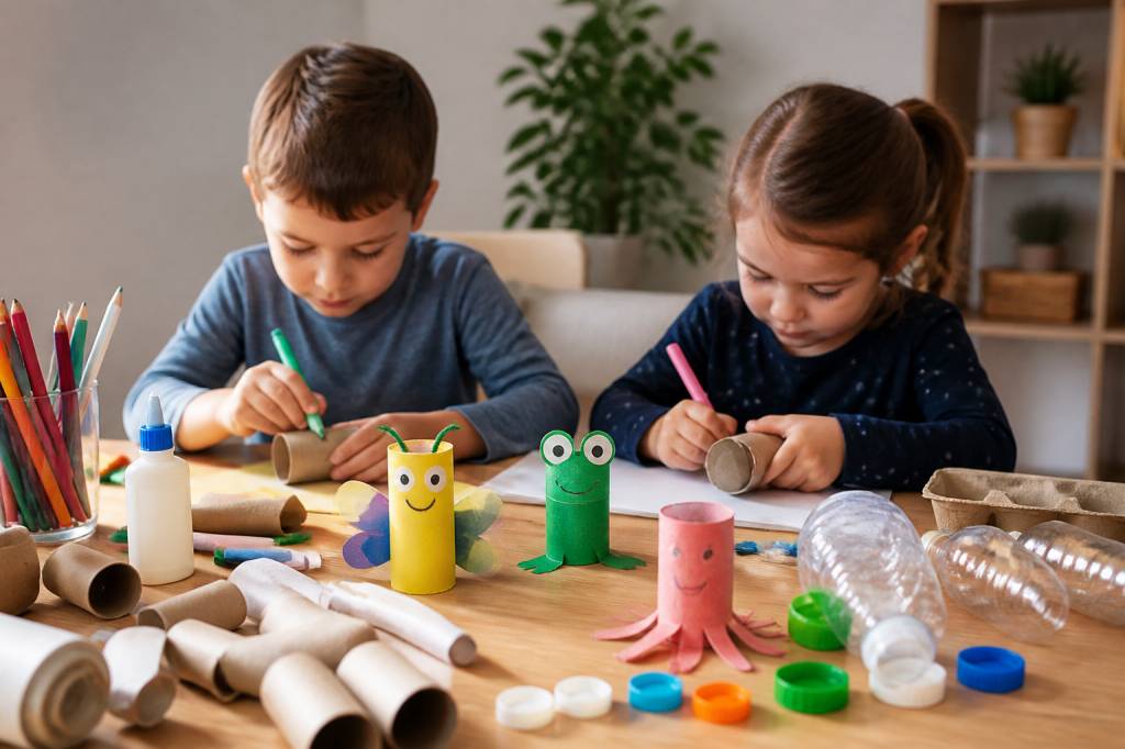 10 idées d’activités manuelles avec des objets recyclés pour occuper les enfants à la maison